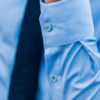 Close-up manche Chemise james fil-à-fil bleu